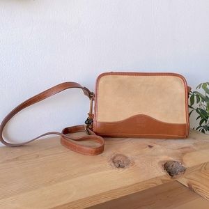 Timberland Vintage Leather Crossbody Purse tan brown